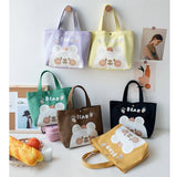 Spring Canvas Lunch Tote Bag For Women, Small_Cwab5671