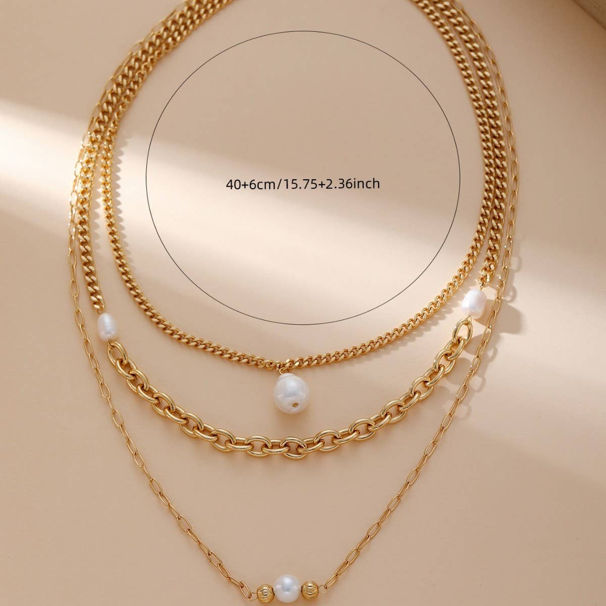 FRESHWATER PEARL NECKLACE 18K GOLD PLATED NECKLACE_CWMM3639