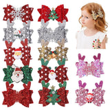 CHRISTMAS ANTLER BOW CLIP FOR KIDS PARTY_CWAHA6692