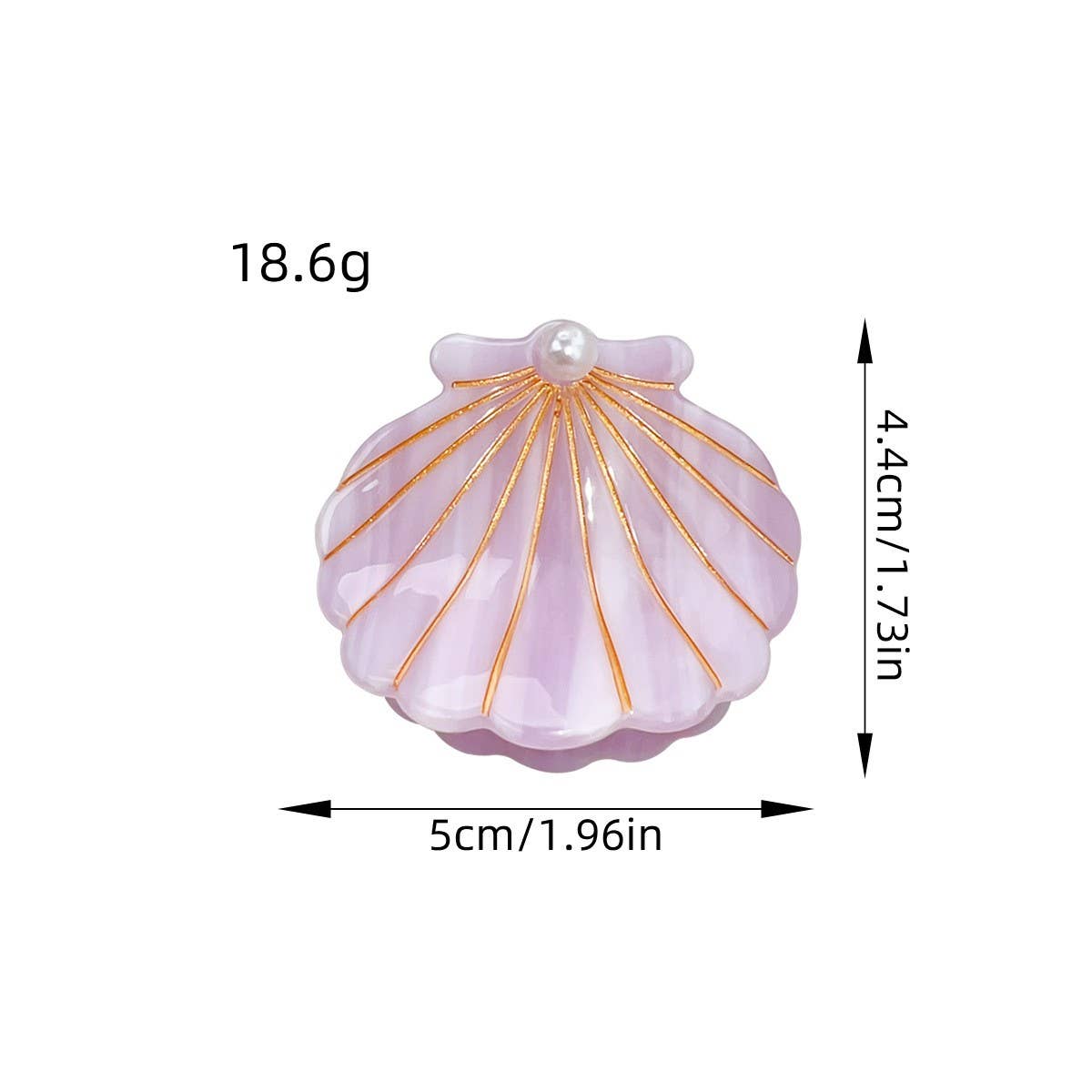 SMALL FRESH PEARL SHELL DOPAMINE AESTHETIC HAIRPIN_CWAHA1503