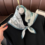 SILK SQUARE SCARF FOR WOMEN SPRING FALL GIFT_CWASC0563