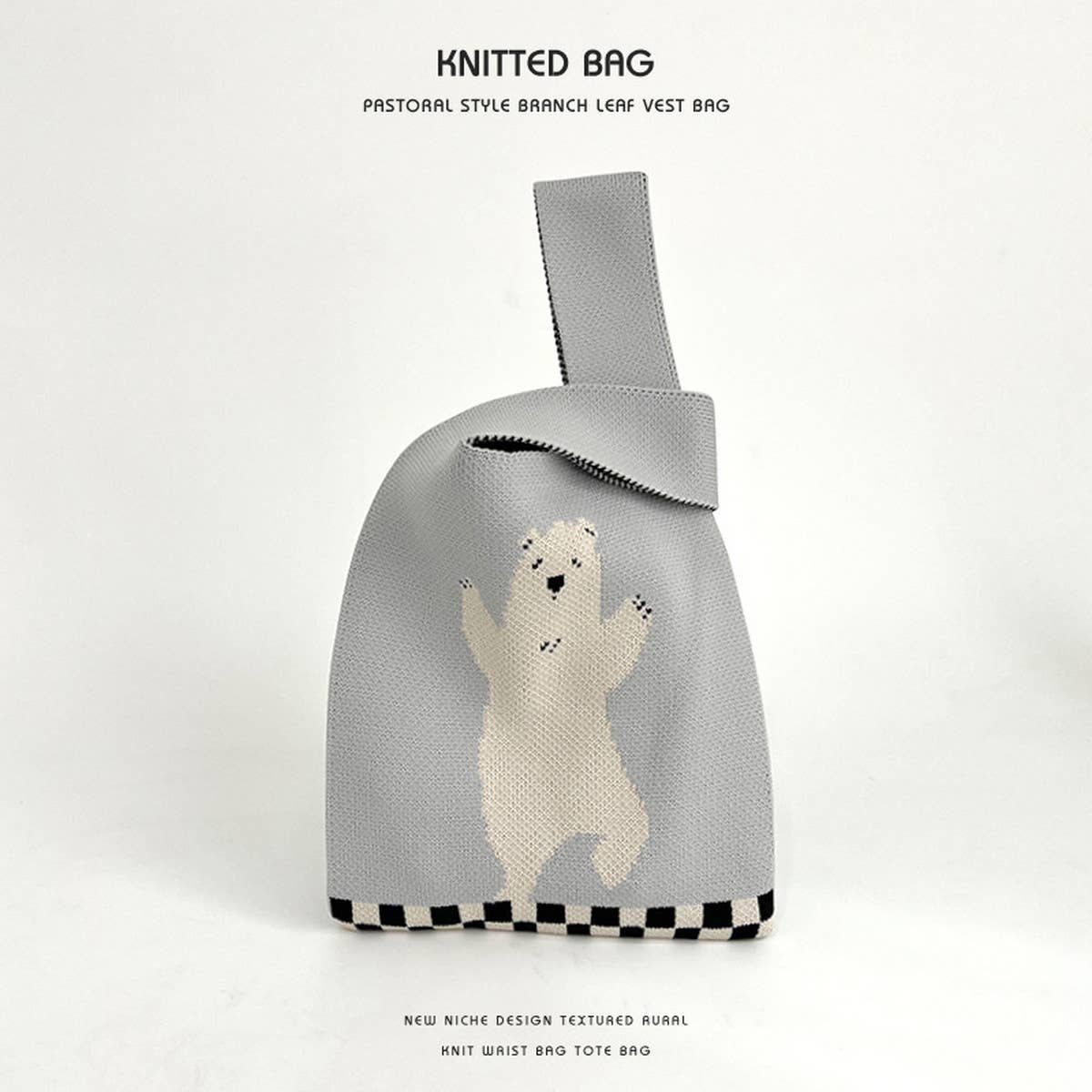 Cartoon Animal Series Knitted Handbag_Cwab2372