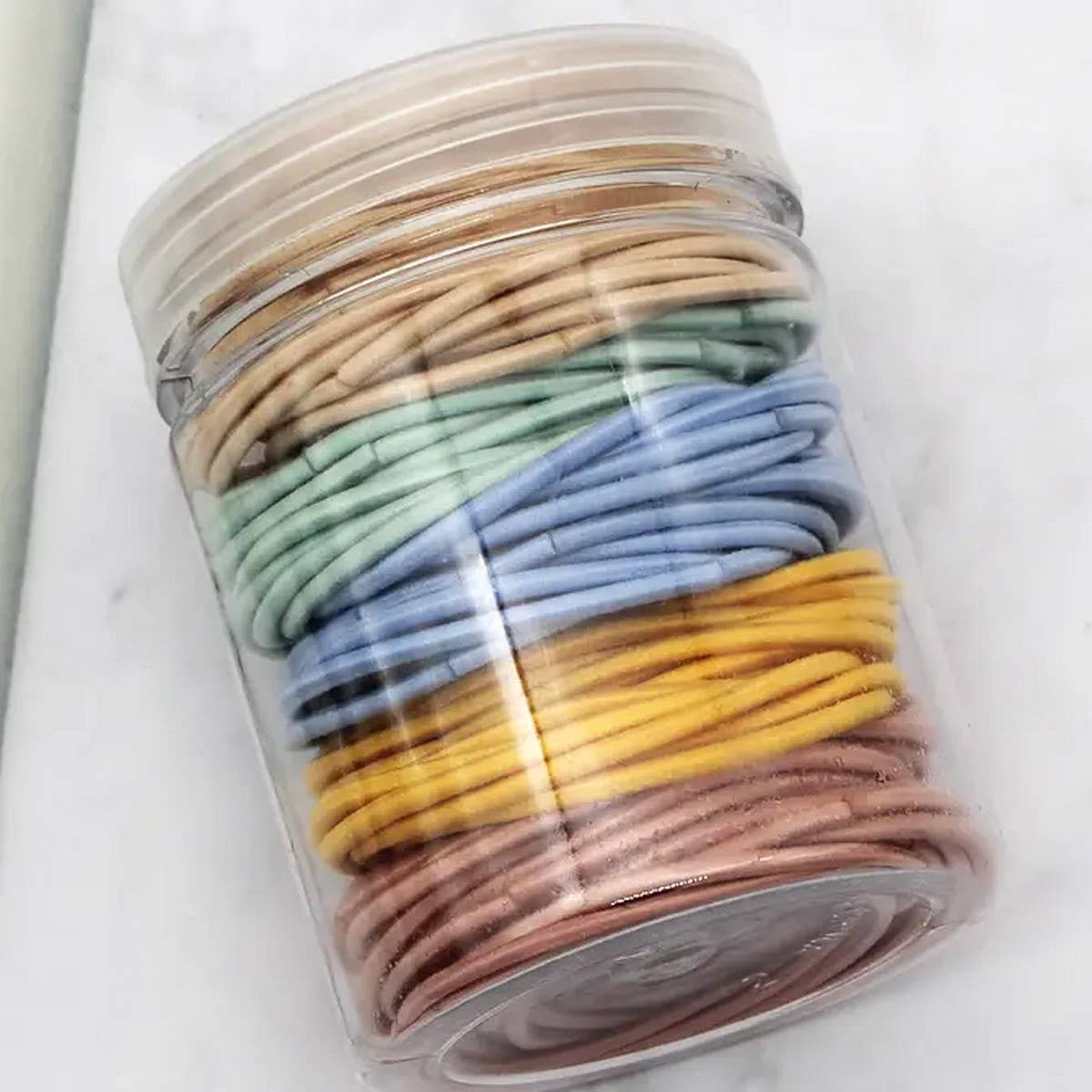 100PCS MULTI COLORED ELASTICS HAIR TIES SCRUNCHIES_CWAHA0136