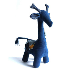 HANDMADE INDIGO DYED CLOTH ANIMAL PLUSH DOLL_CWMM6043