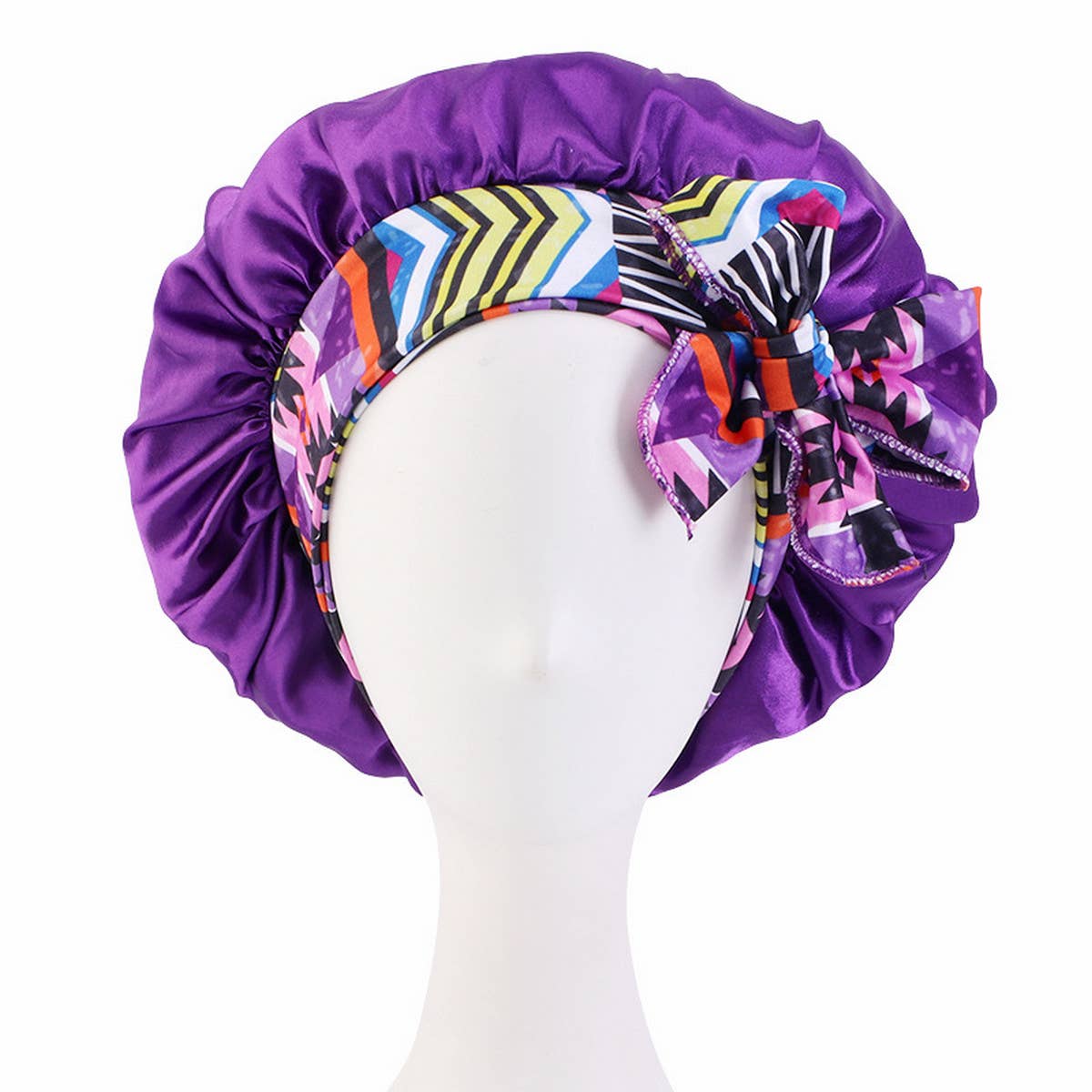 PRINTED LONG RIBBON BOW DING NIGHT CAP_CWAH1474
