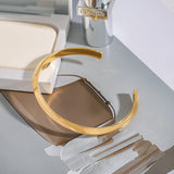18K GOLD SMOOTH OPEN CUFF IN STAINLESS STEEL_CWAJE4785