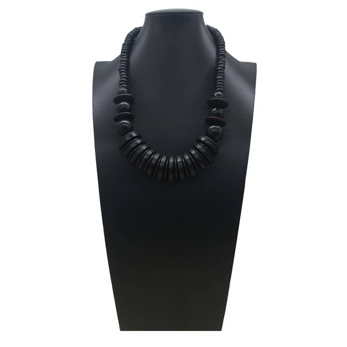 Vintage Wooden Beads Round Wooden Beads Necklace_Cwmm4730