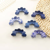 Cwaha1400_Simple Wave Hair Claw Clip  Blue Set