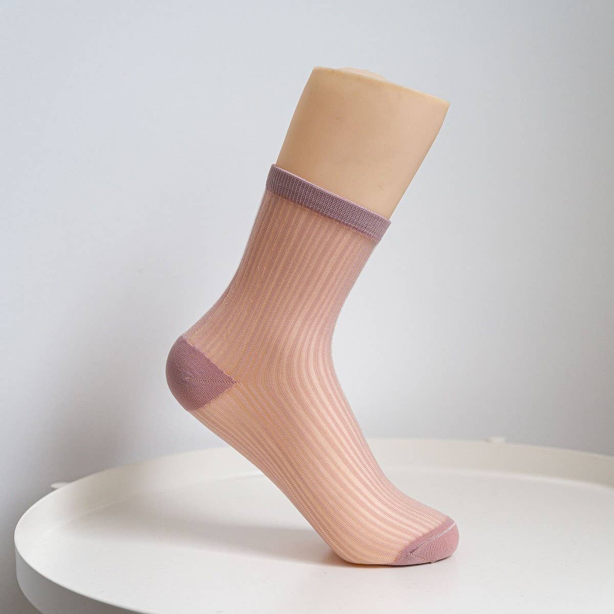 STRIPE MESH SOCKS FOR WOMEN MID TUBE TIDE SOCKS_CWMS054