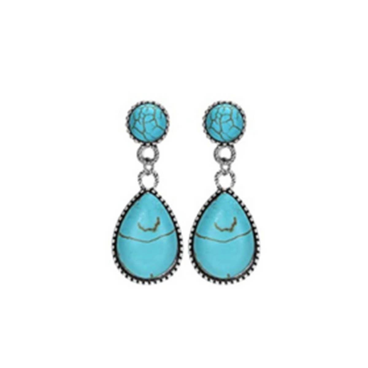 RETRO CREATIVE PATTERN WATER DROP EARRINGS_CWAJE2011