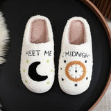 HOME SLIPPERS MOON CLOCK INDOOR COTTON SLIPPERS_CWMM3060