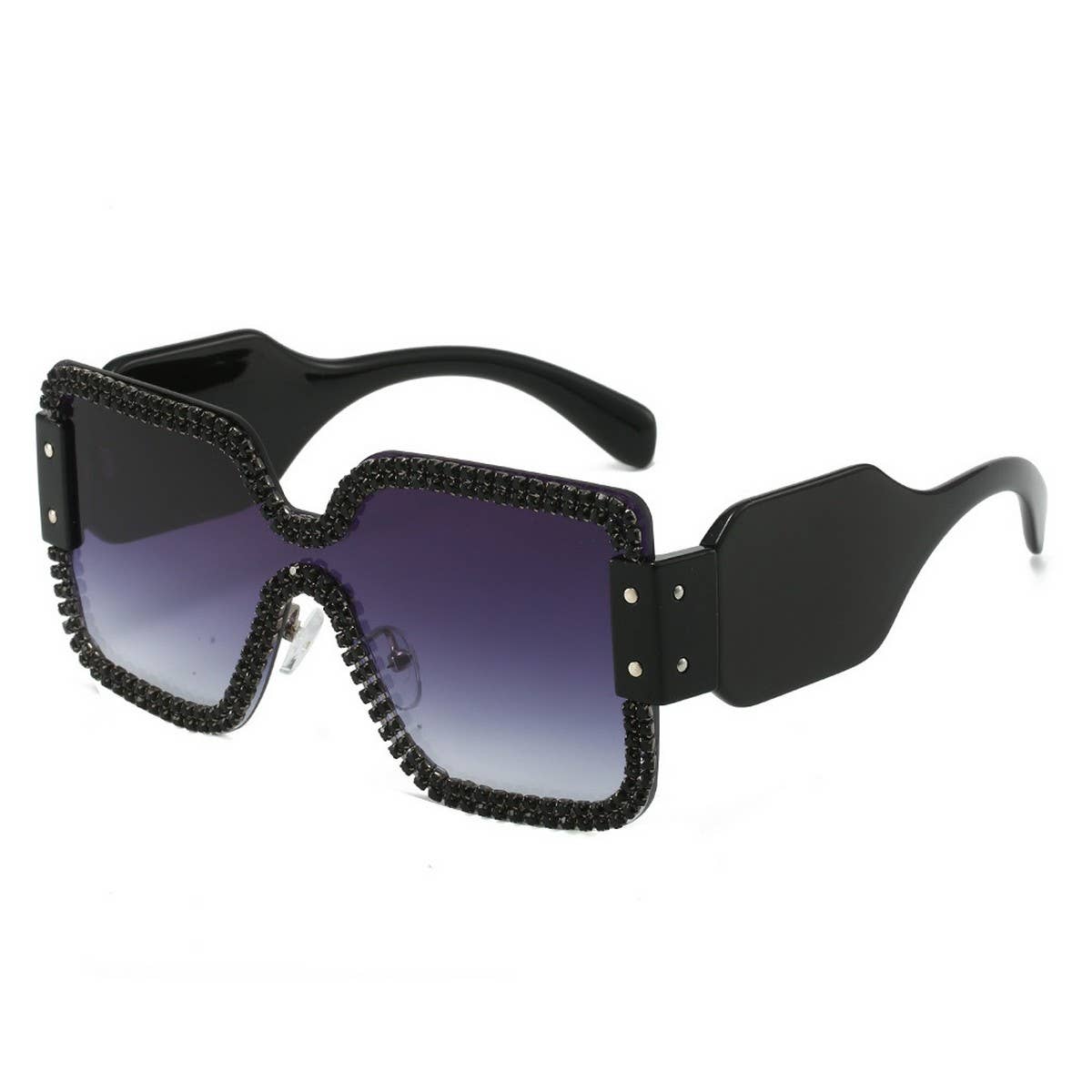 FRAMELESS ONE PIECE DOUBLE ROW DIAMOND SUNGLASSES_CWASG0766