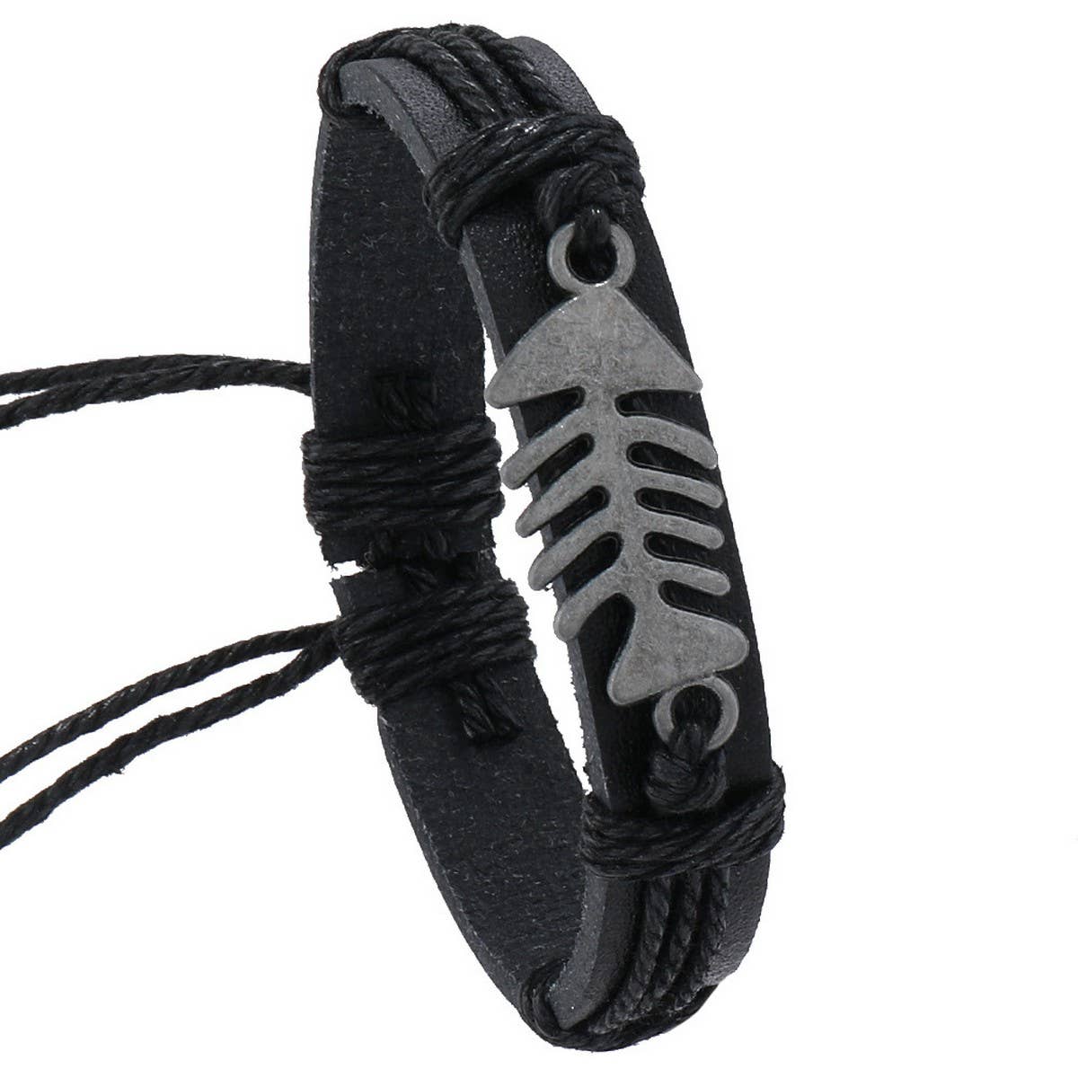 SIMPLE HAND WOVEN VINTAGE LEATHER BRACELET_CWMM4530