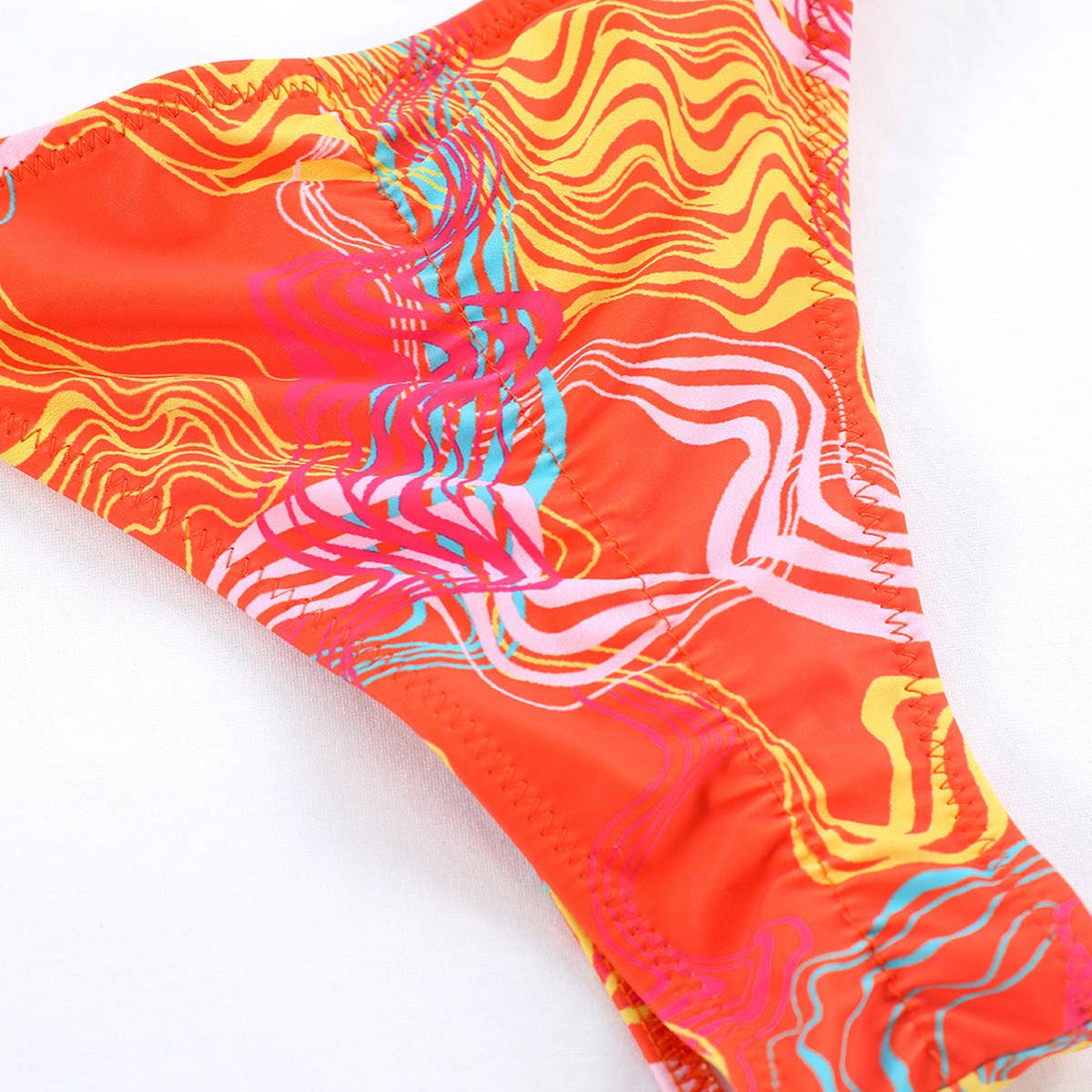 SEXY PRINTED BIKINI SET BACKLESS TIE SIDE SWIMSUIT_CWMW0242