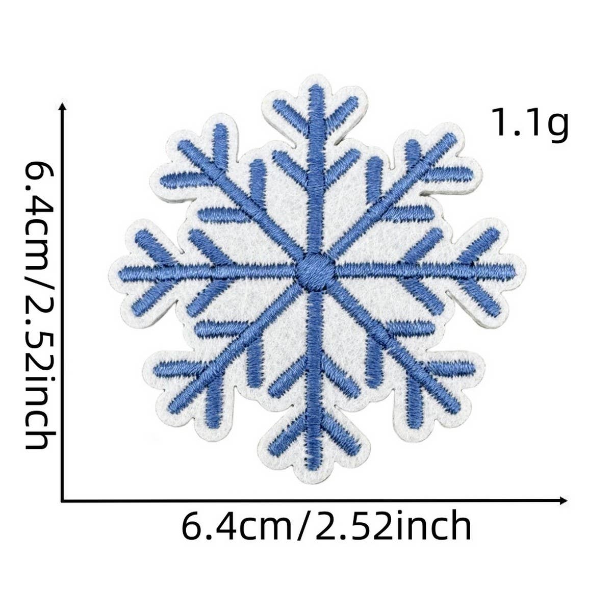 Winter Blue Christmas Graffiti Embroidered Patch_Cwmm4028