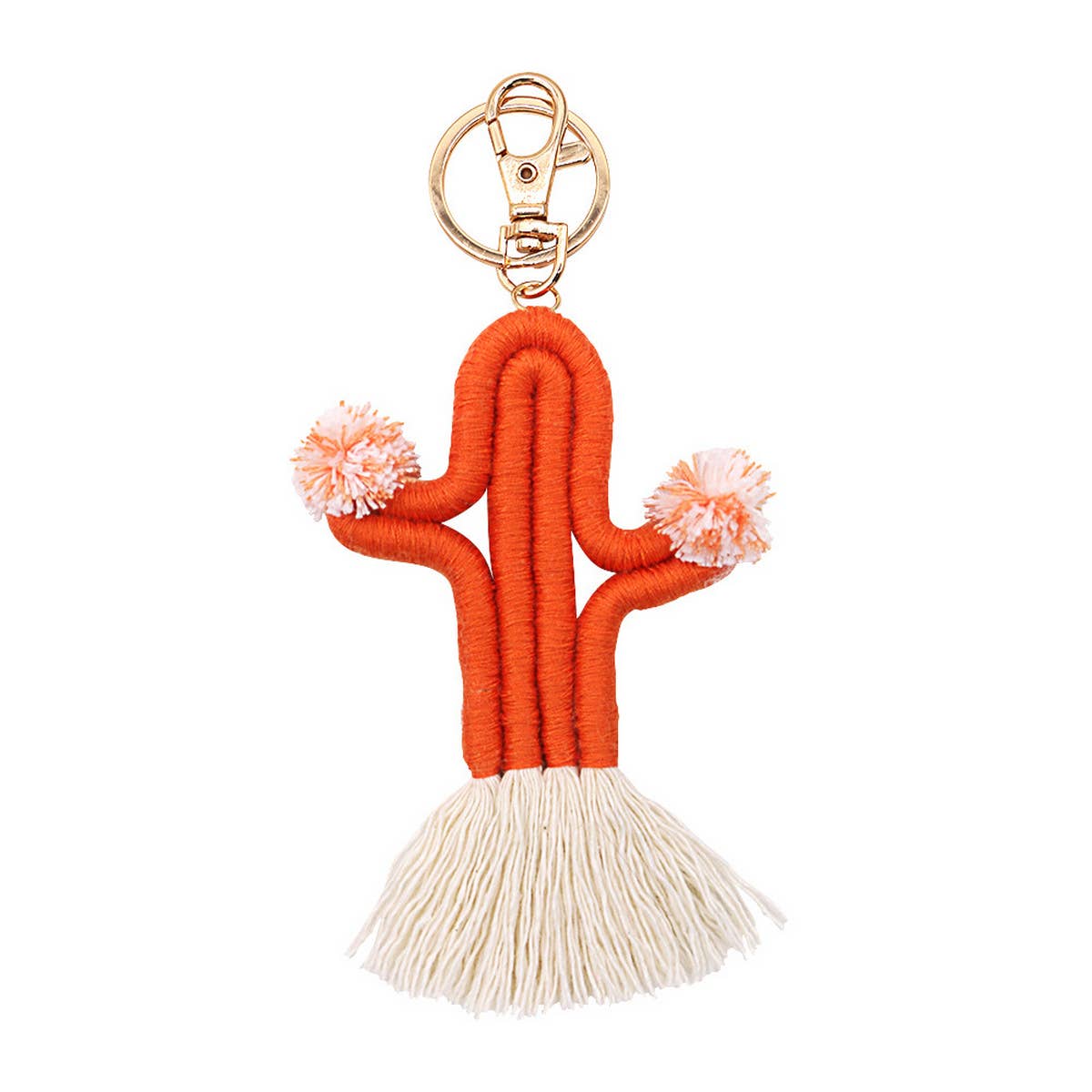 HAND WOVEN CACTUS FUR BALL KEYCHAIN_CWMM1581