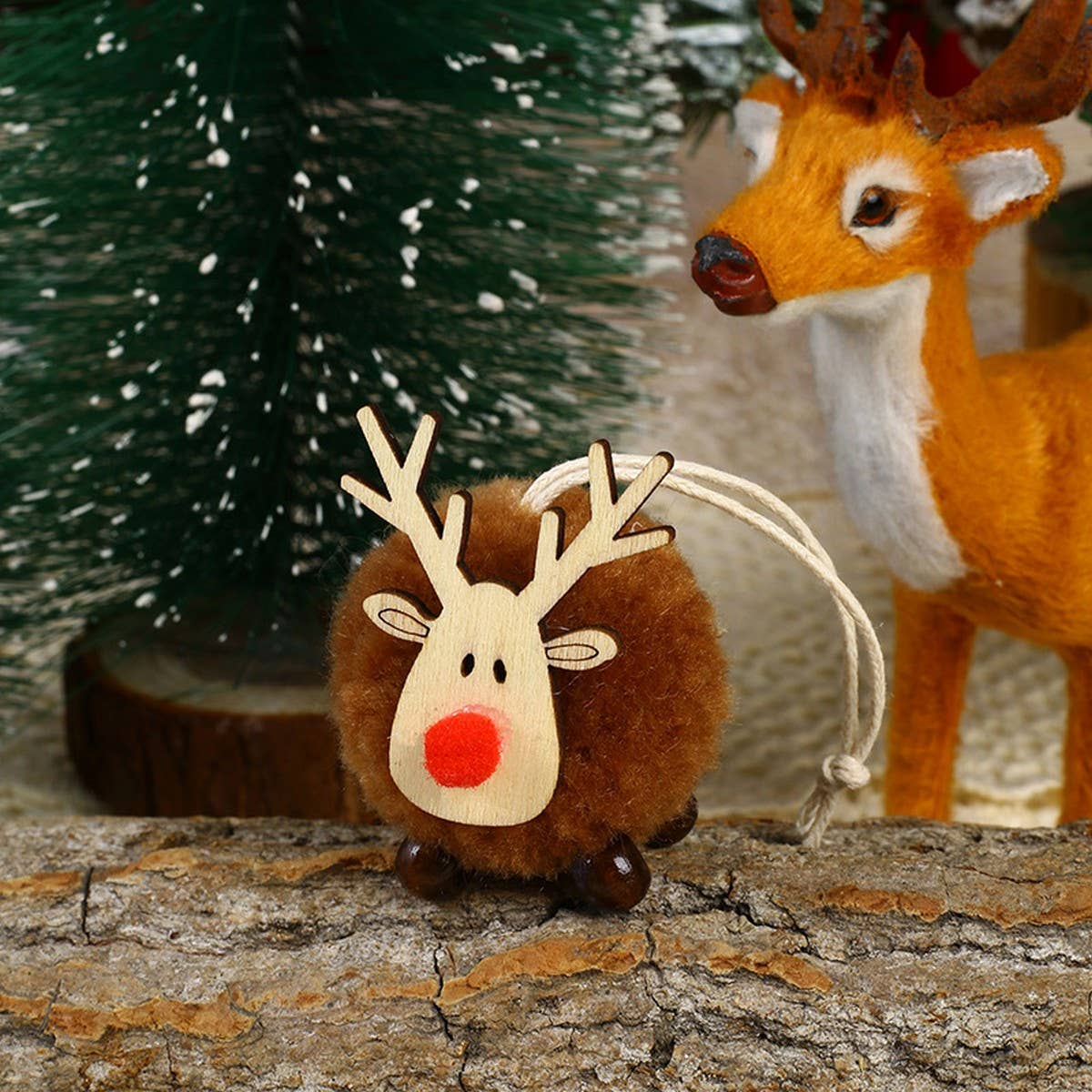 Wool Felt Cartoon Deer Pendant Christmas Decoration_Cwmm2926