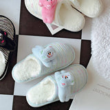Womens Winter Cartoon Kitten Cotton Slippers_Cwmm2944