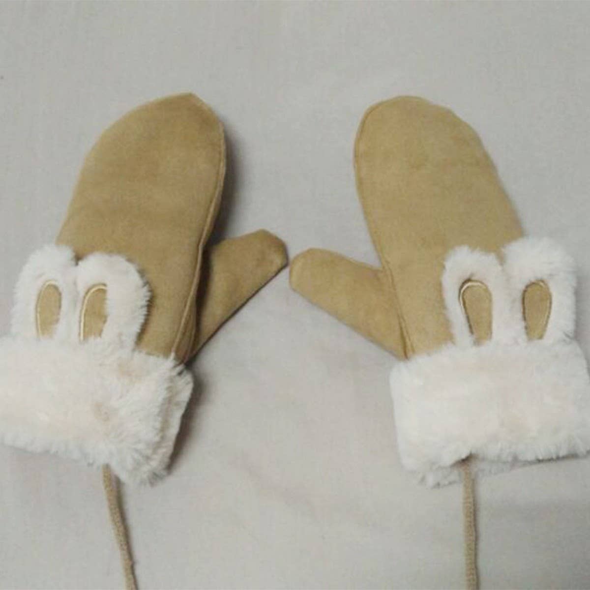 Women'S Winter Cute Thick Fleece Warm Gloves_Cwag0270