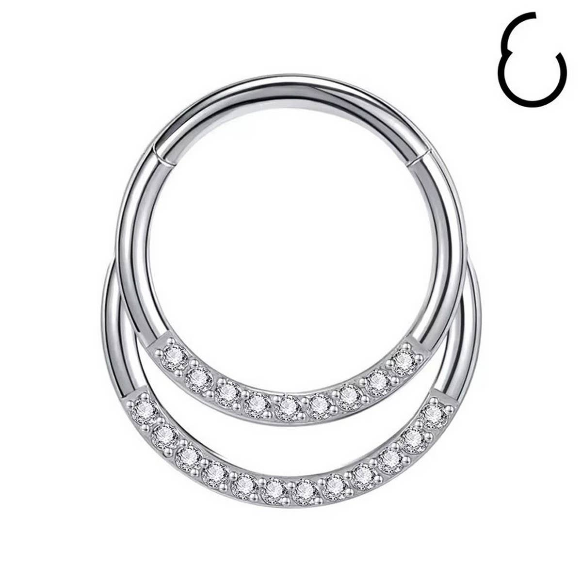 Titanium Seamless Spike Nose Ring Piercing_Cwmm9514