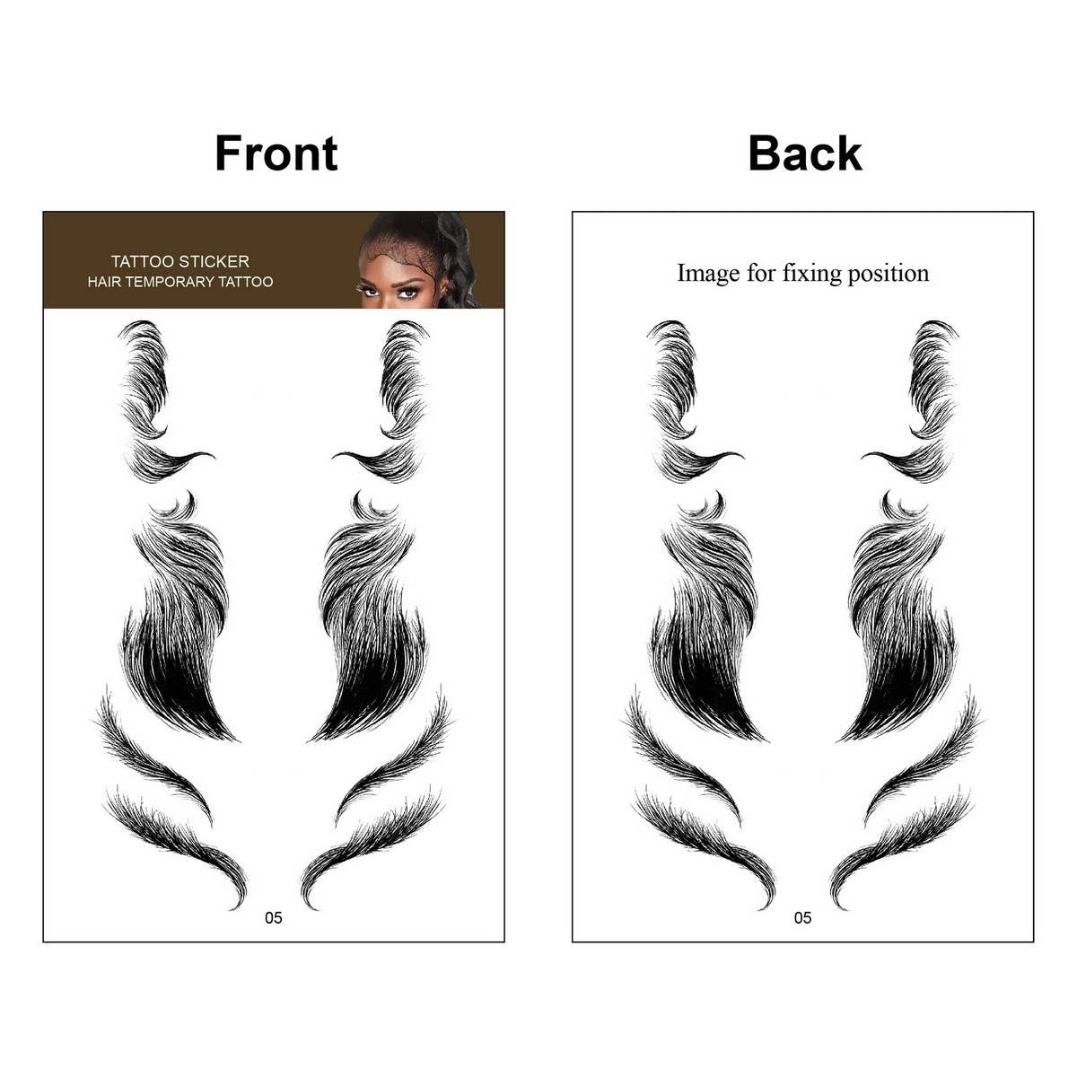 HAIRLINE EDGE TATTOO STICKERS FOR BANGS LOOK_CWMM8248