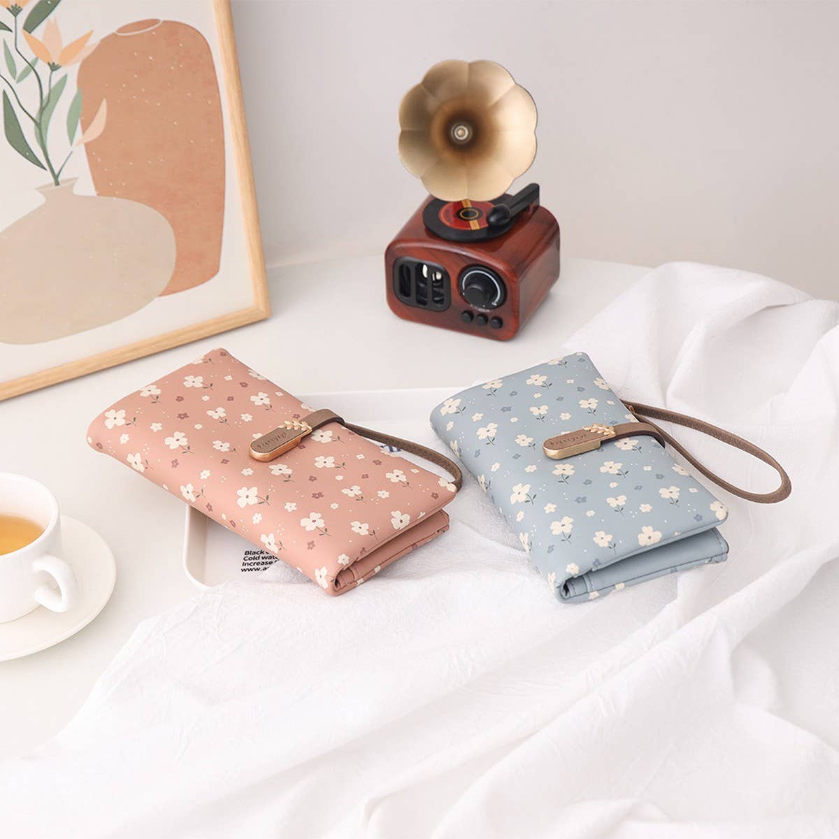 LADIES LONG SMALL FRESH PRINTED BUCKLE WALLET_CWAB2321