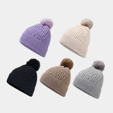 OUTDOOR THICK WARM WOOL BALL KNITTED HAT_CWAH1610