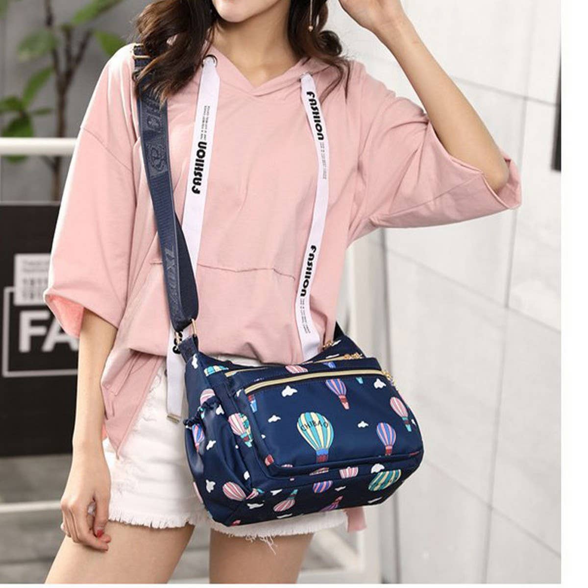 Multilayer Printed Backpack Shoulder Crossbody Bag_Cwasc1764