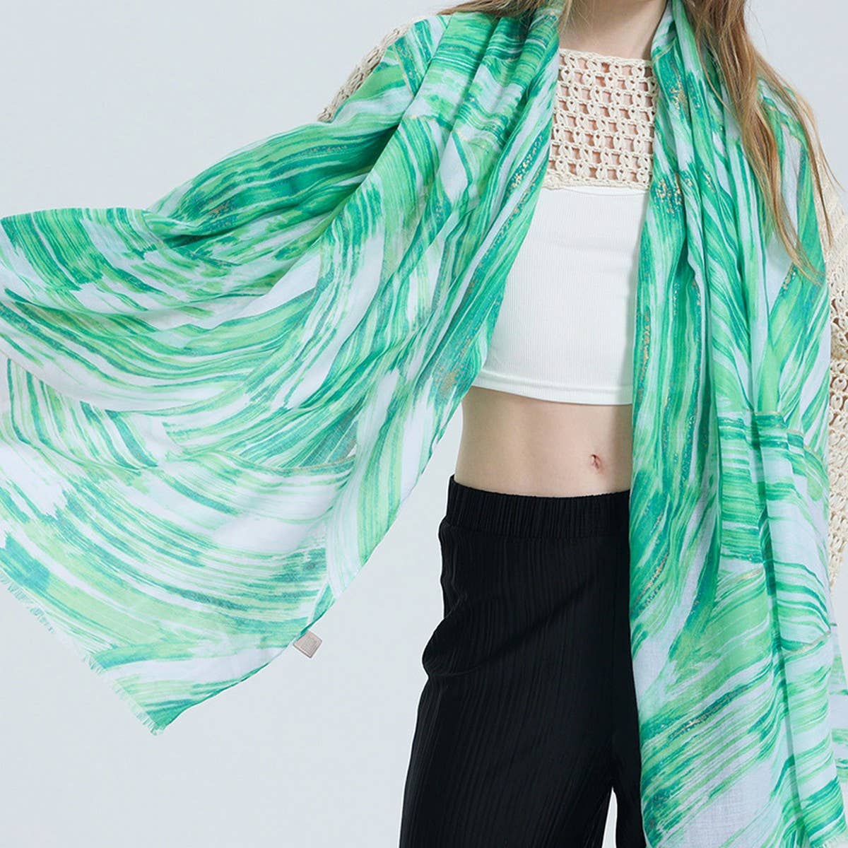 Summer Beac Vacation Sun Protection Scarf Shawl_Cwasc0684