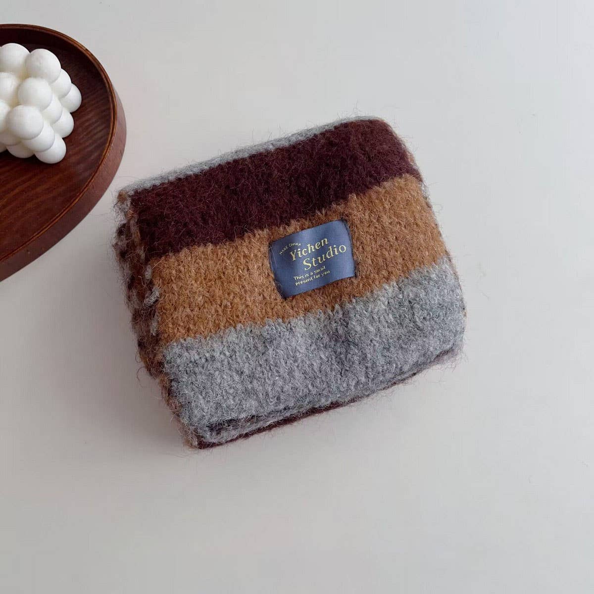 RAINBOW STRIPE KNIT SCARF FOR KIDS WINTER SCARF_CWASC2109