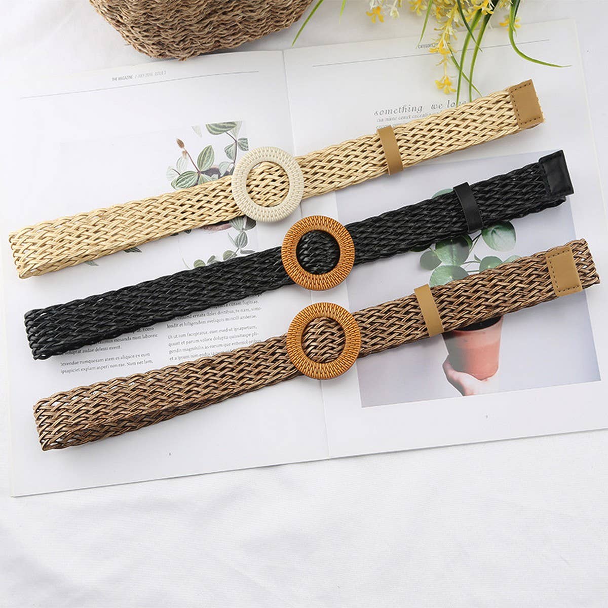 Cwabe1184_Retro New Braided Waist Belt