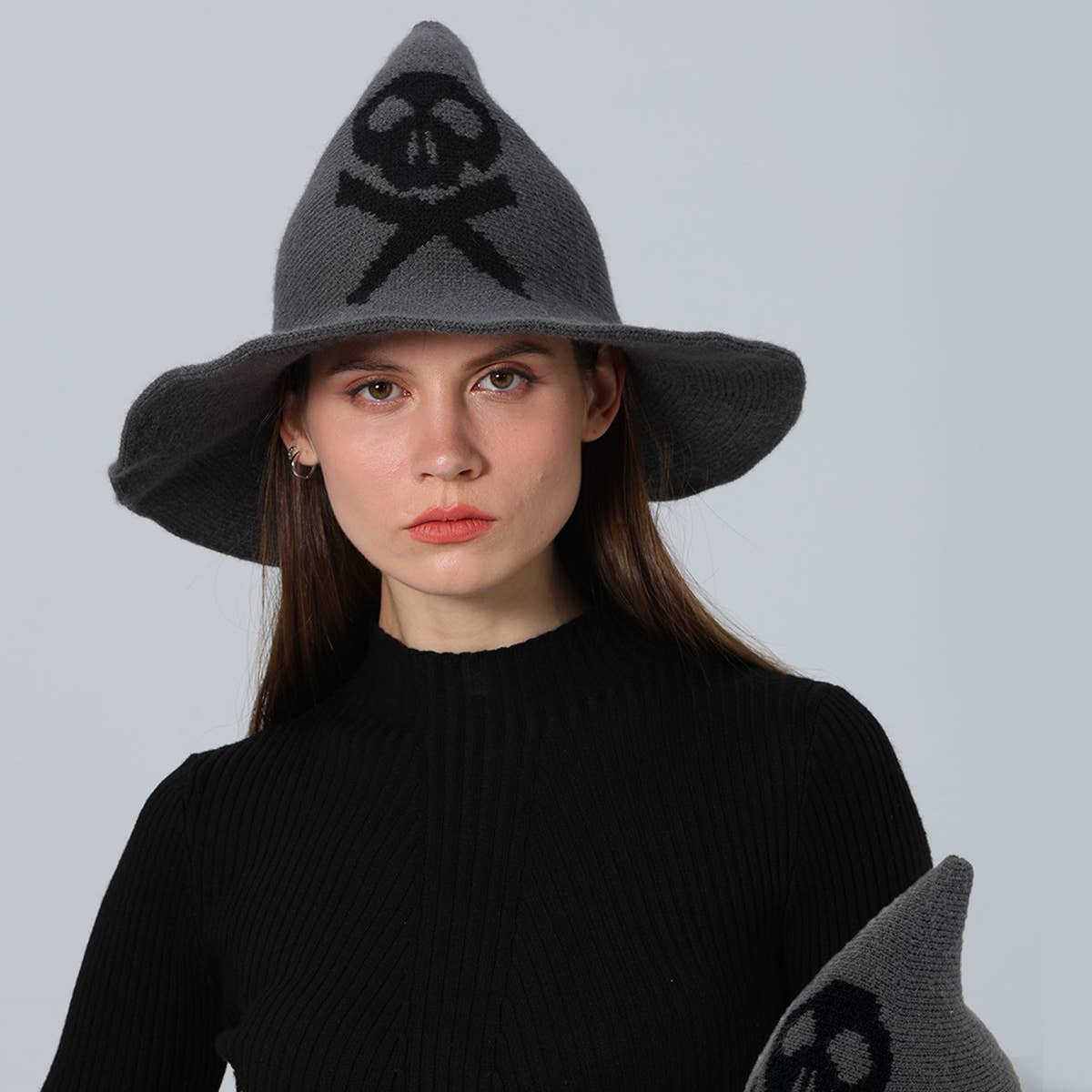 Cwah4090_New Skull Magic Props Halloween Wizard Hat