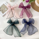 ORGANZA SOLID COLOR LONG SMALL SILK SCARF_CWASC0744