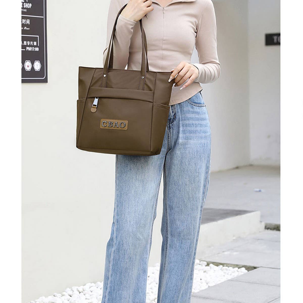 CASUAL FASHION NYLON TRAVEL SHOULDER BAG_CWASC1774