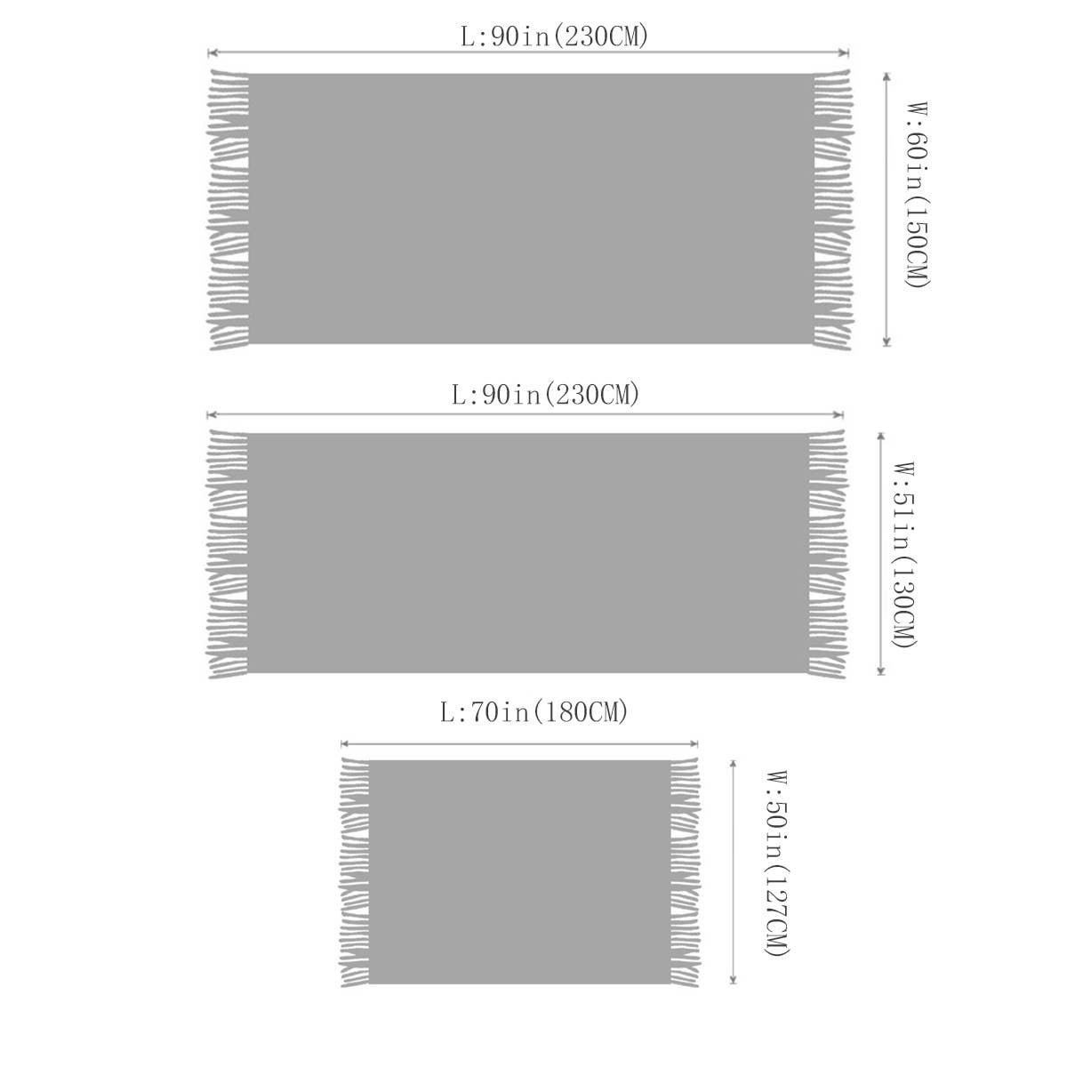 KNITTED TASSEL THIN BLANKET SOFA BLANKET_CWMM0183