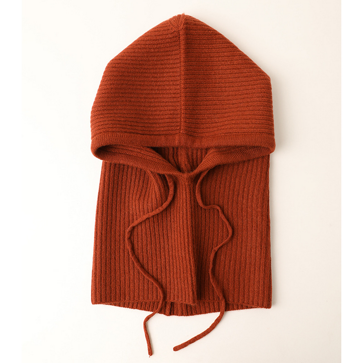 CASHMERE BALACLAVA HAT KNIT HOOD SCARF FOR HER_CWAH3994