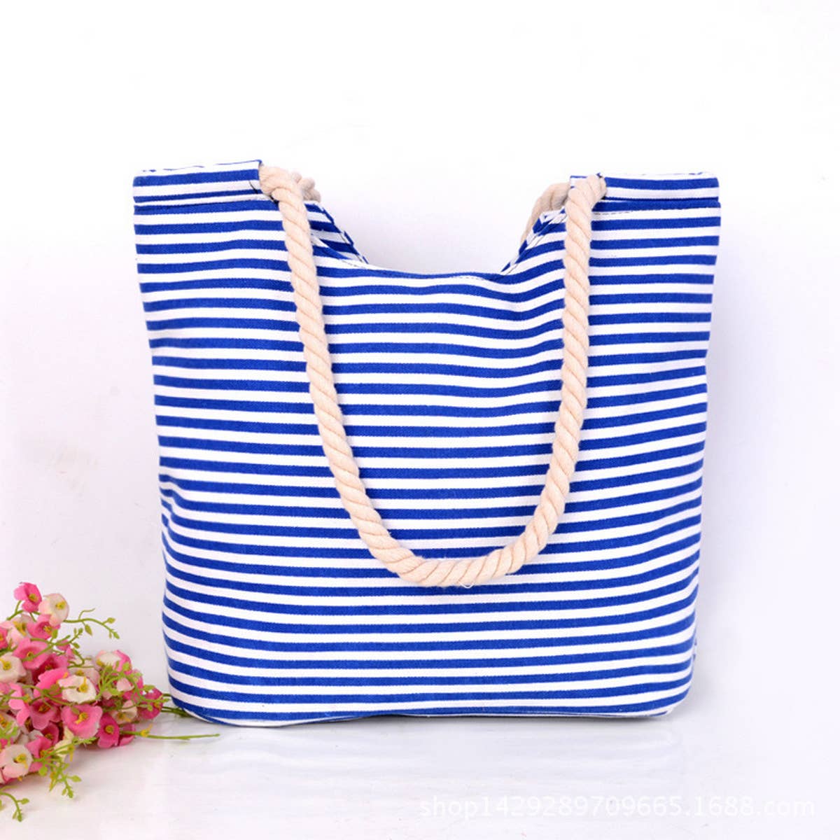 HORIZONTAL STRIPED CANVAS SHOULDER BAG_CUAB0229