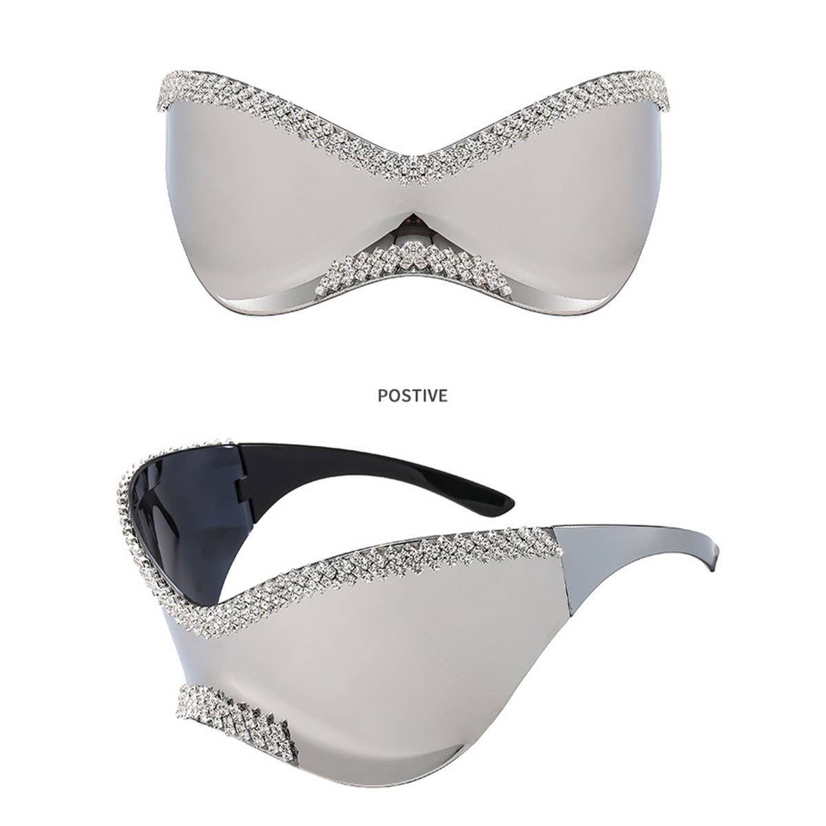 LUXURY RHINESTONE LARGE FRAME CYCLING SUNGLASSES_CWASG0863