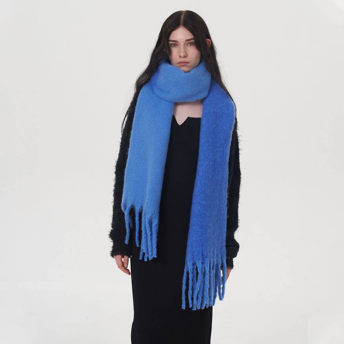 AUTUMN WINTER DOUBLE COLOR FAUX CASHMERE SCARF_CWASC0329