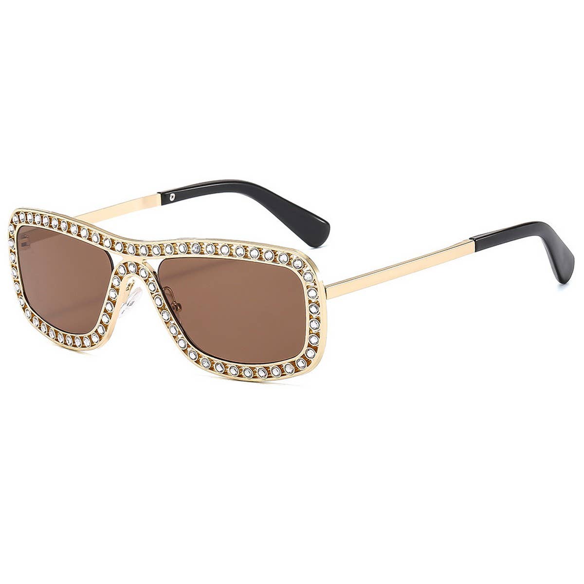 MODERN LUXE RHINESTONE METAL SUNGLASSES FOR WOMEN_CWASG1182