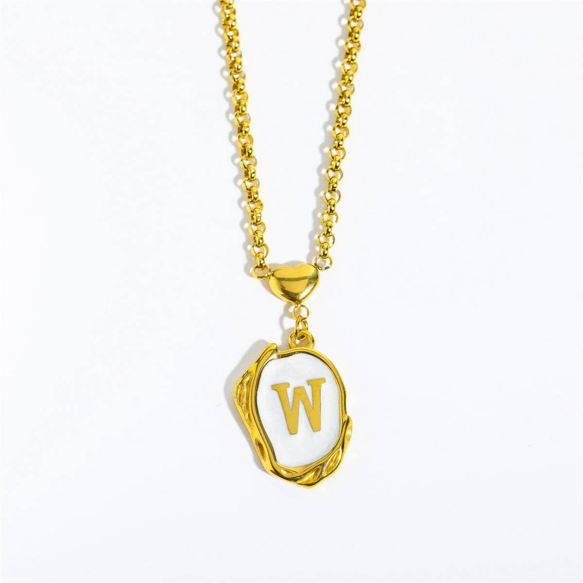NEW 26 LETTERS OIL DROP THREE DIMENSIONAL NECKLACE_CWMM3756