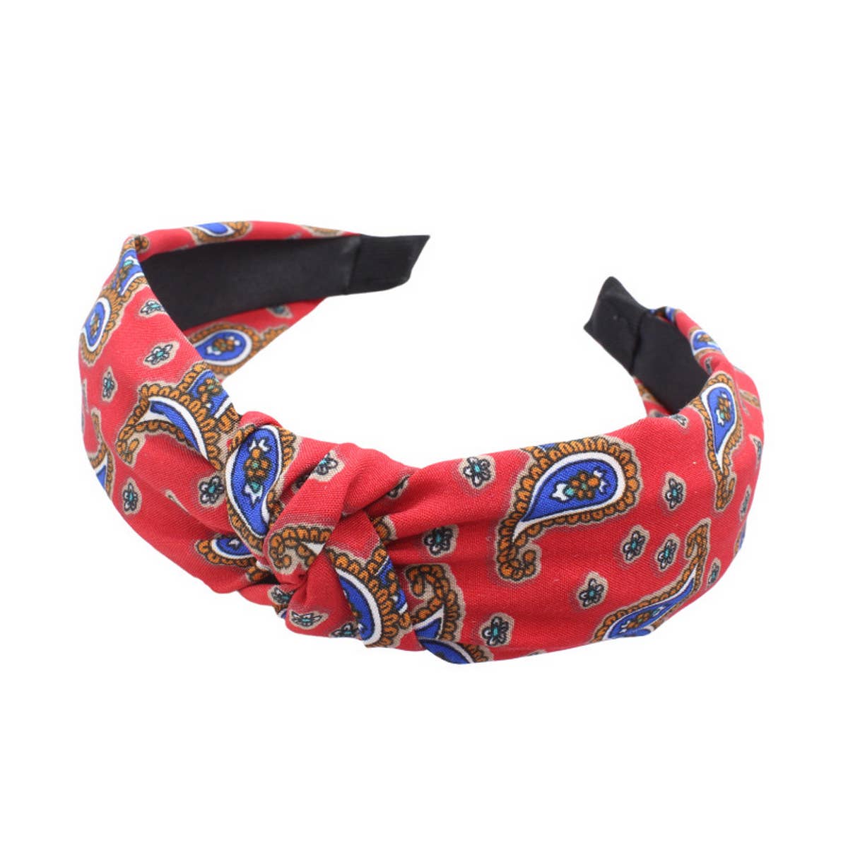 SIMPLE WIDE BRIMMED FABRIC PRINTED HEADBAND_CWAHA1687