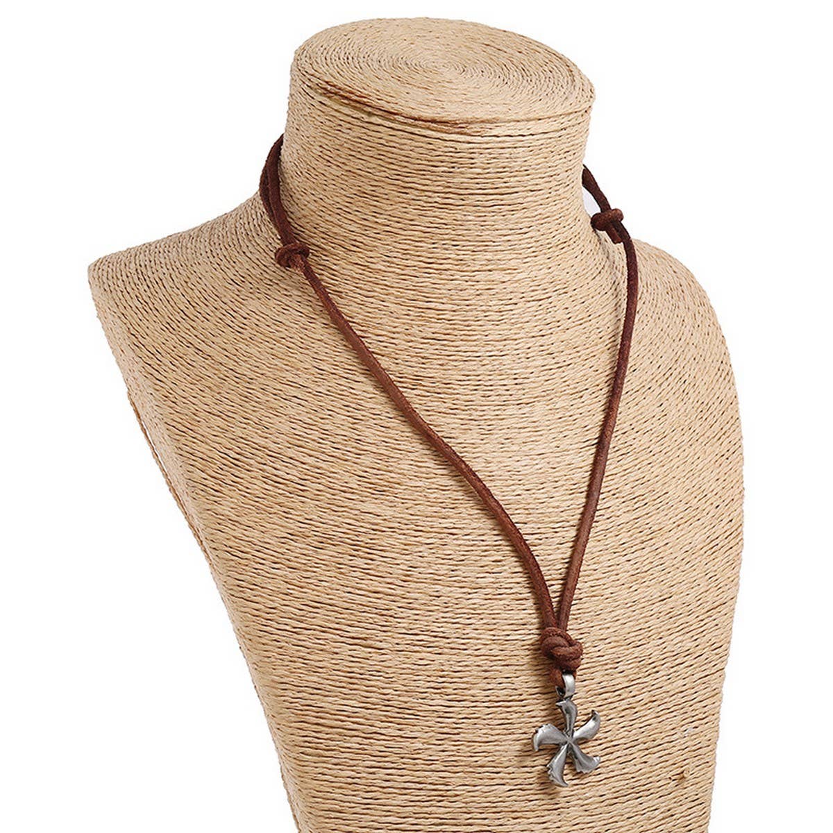 MENS VINTAGE BEACH STYLE COWHIDE NECKLACE_CWMM4609