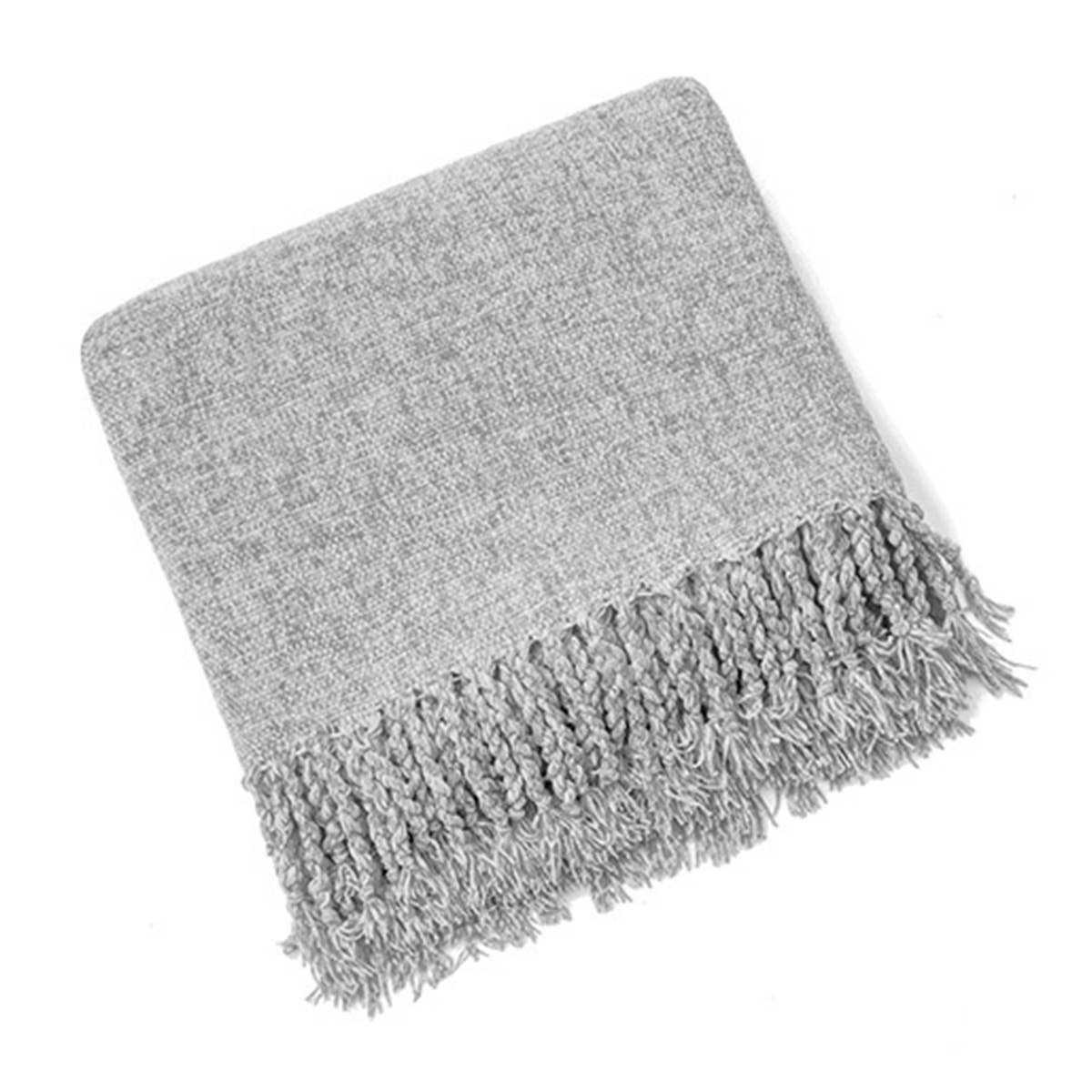 FRINGED SOFT AND WARM KNITTED BLANKET_CWMM0201