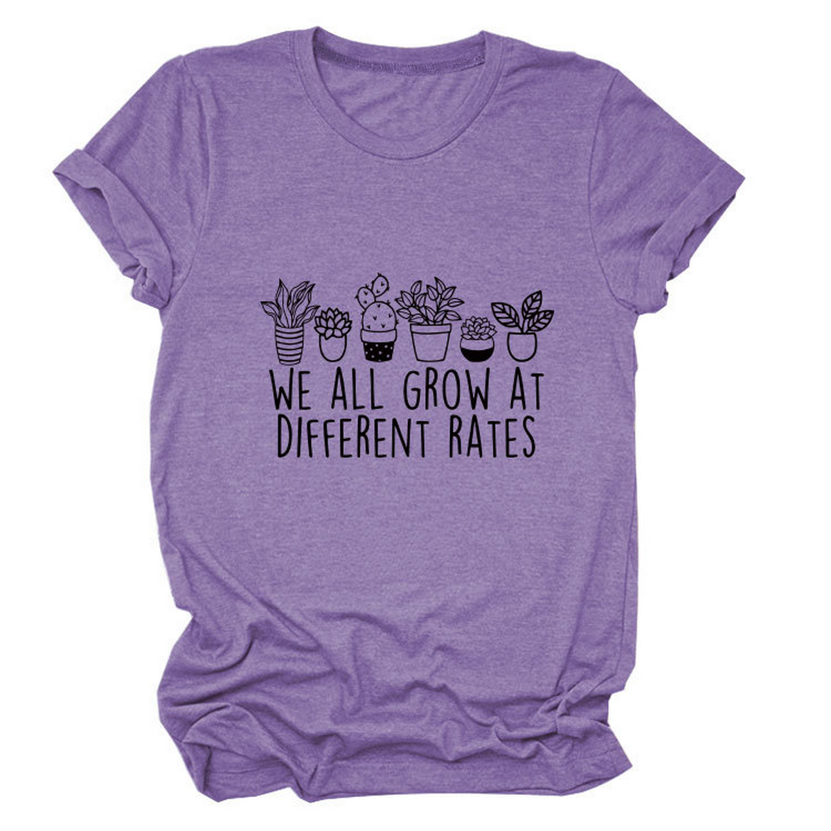 PRINTED CREW NECK TEE WE ALL GROW GRAPHIC_CWTTS1493