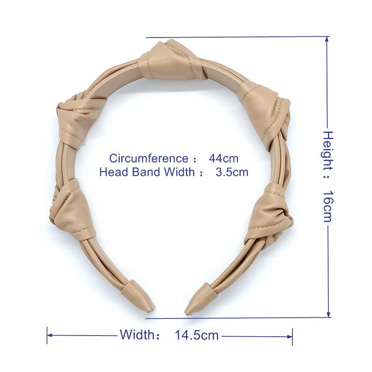 PASTEL MORANDI PU LEATHER KNOT HEADBAND_CWAHA6342
