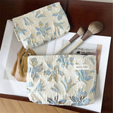 Embossed Floral Makeup Bag Large Travel Wash Pouch_Cuab00738