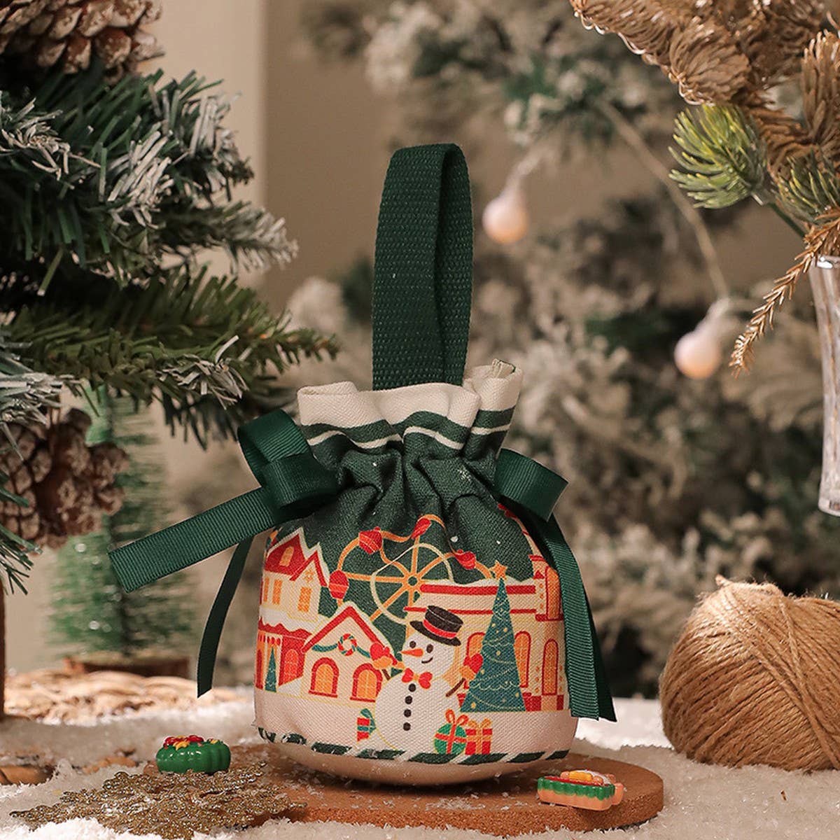 Canvas Apple Bag Xmas Gift Tote Eve Packaging_Cuab00757