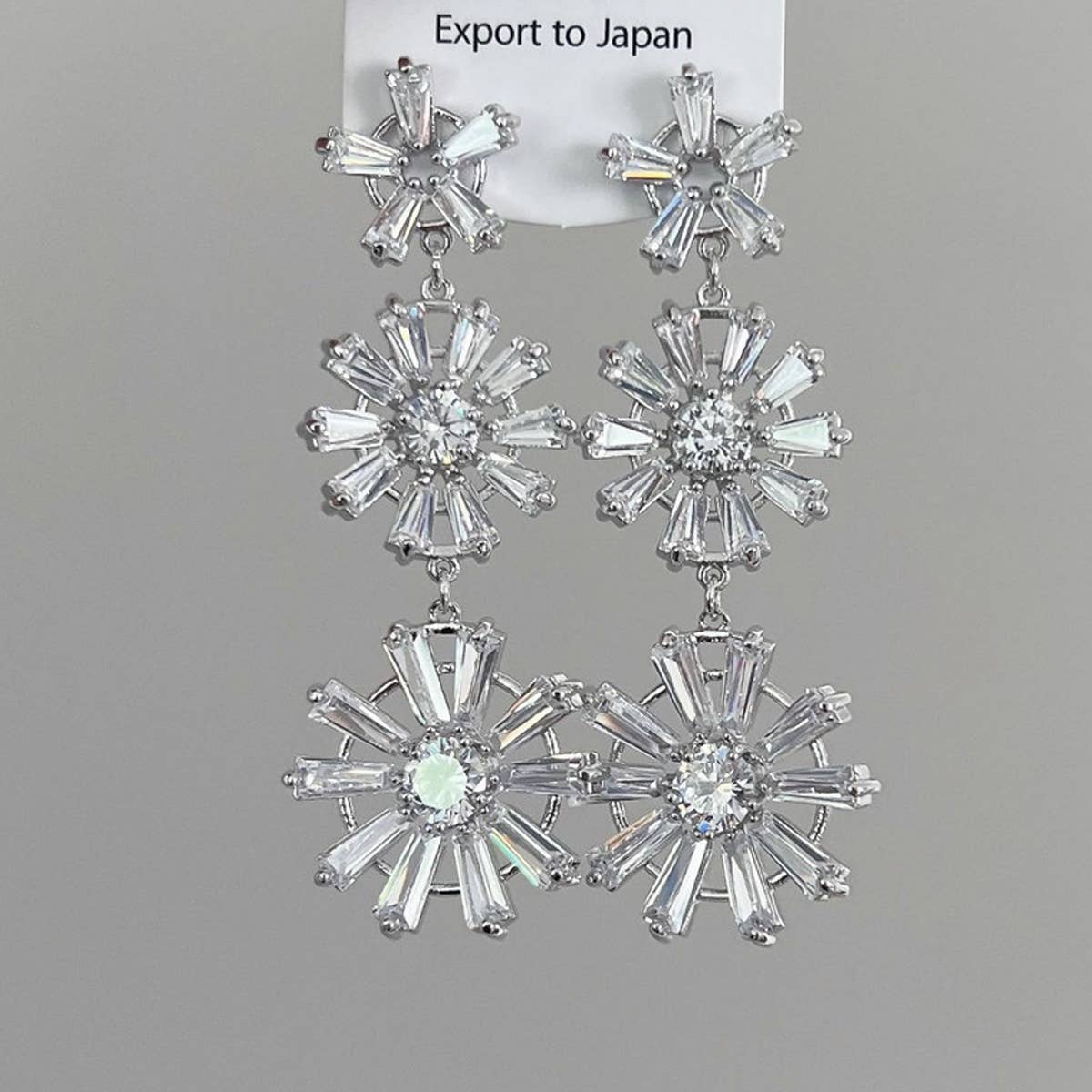 Zircon Snowflake Tassel Earrings_Cwaje1313