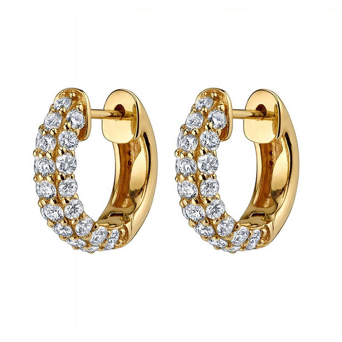 GEOMETRIC CIRCLE PERSONALITY NICHE EARRINGS_CWAJE1753